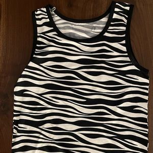 Modus Vivendi black white zebra print tank